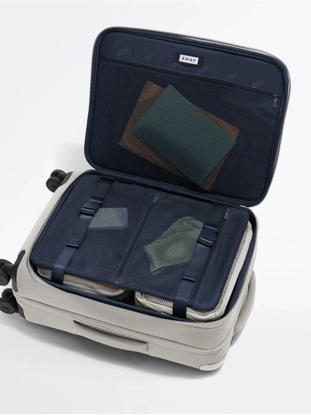 Away Light Gray Softside Bigger Carry-On Luggage Bag